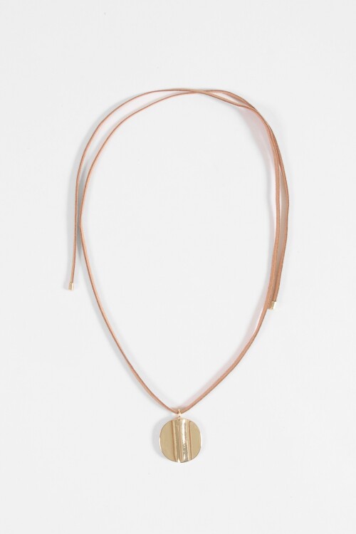 Collar cordón dije metal dorado