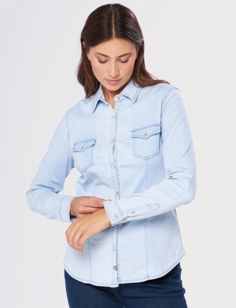 CAMISA DE JEAN Celeste