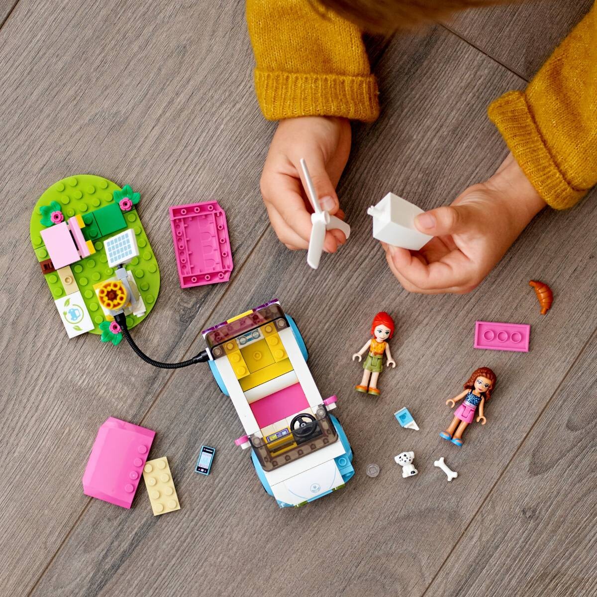 lego friends coche electrico