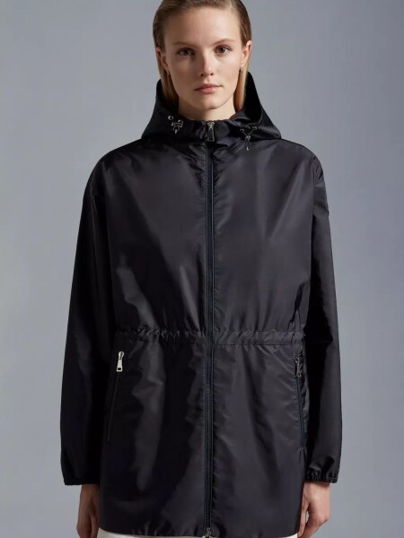 Moncler -Campera de nylon impermeable con capucha, Wete Azul