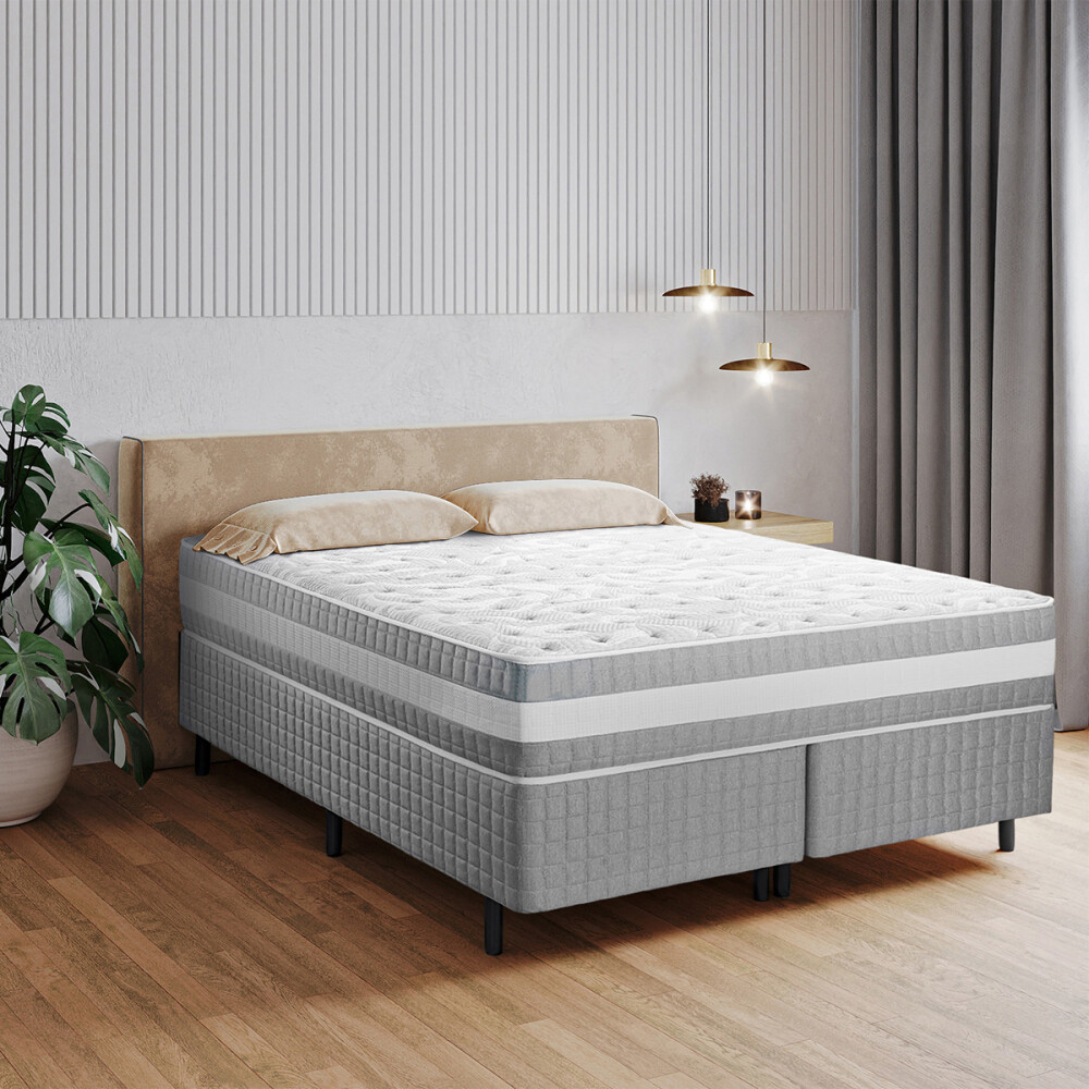 SOMMIER KING SIZE 2MTS BASE CAMA COLCHÓN ORTOPEDICO 30CM SOMMIER KING SIZE 2MTS BASE CAMA COLCHÓN ORTOPEDICO 30CM