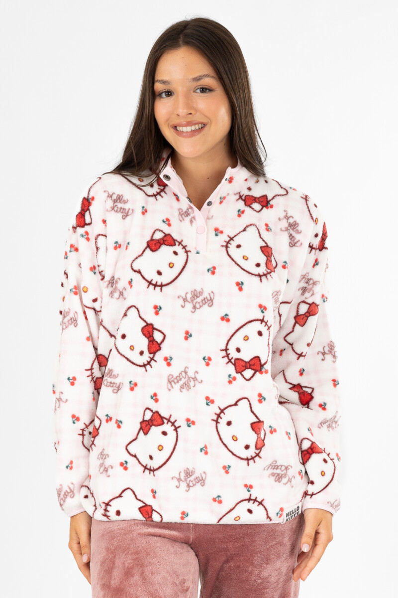 Hoodie coral kitty - Rosado 