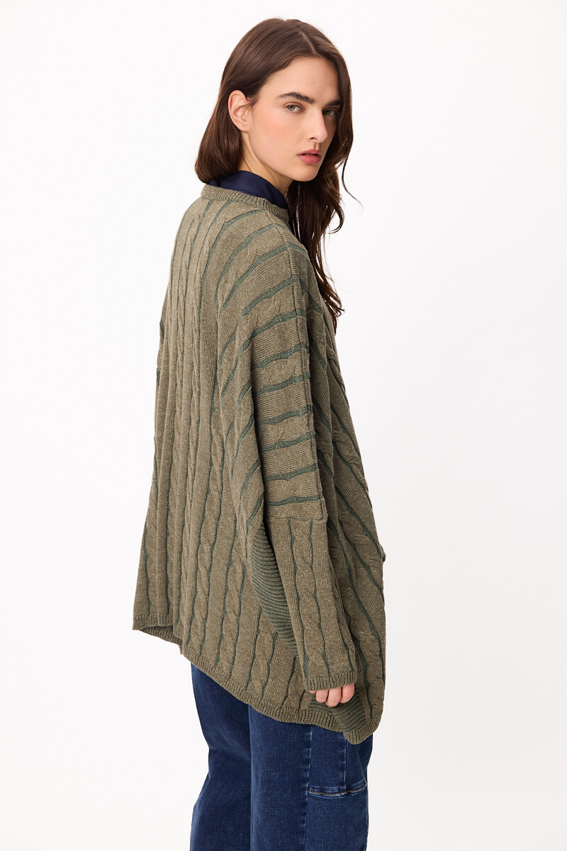 Sweater Oceano Verde Claro/Oscuro