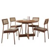 Juego de comedor Mesa Redonda Lux Atria Marron