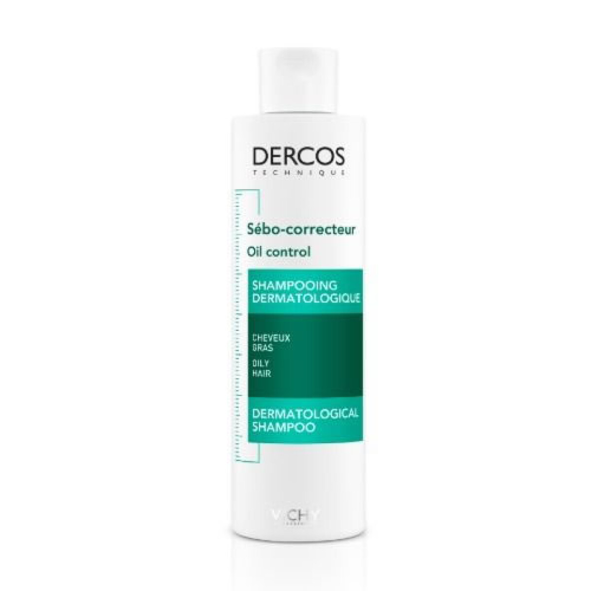 Shampoo Dercos Sebocorrector 200 ml Vichy | Control del Sebo y Cabello Limpio por Más Tiempo