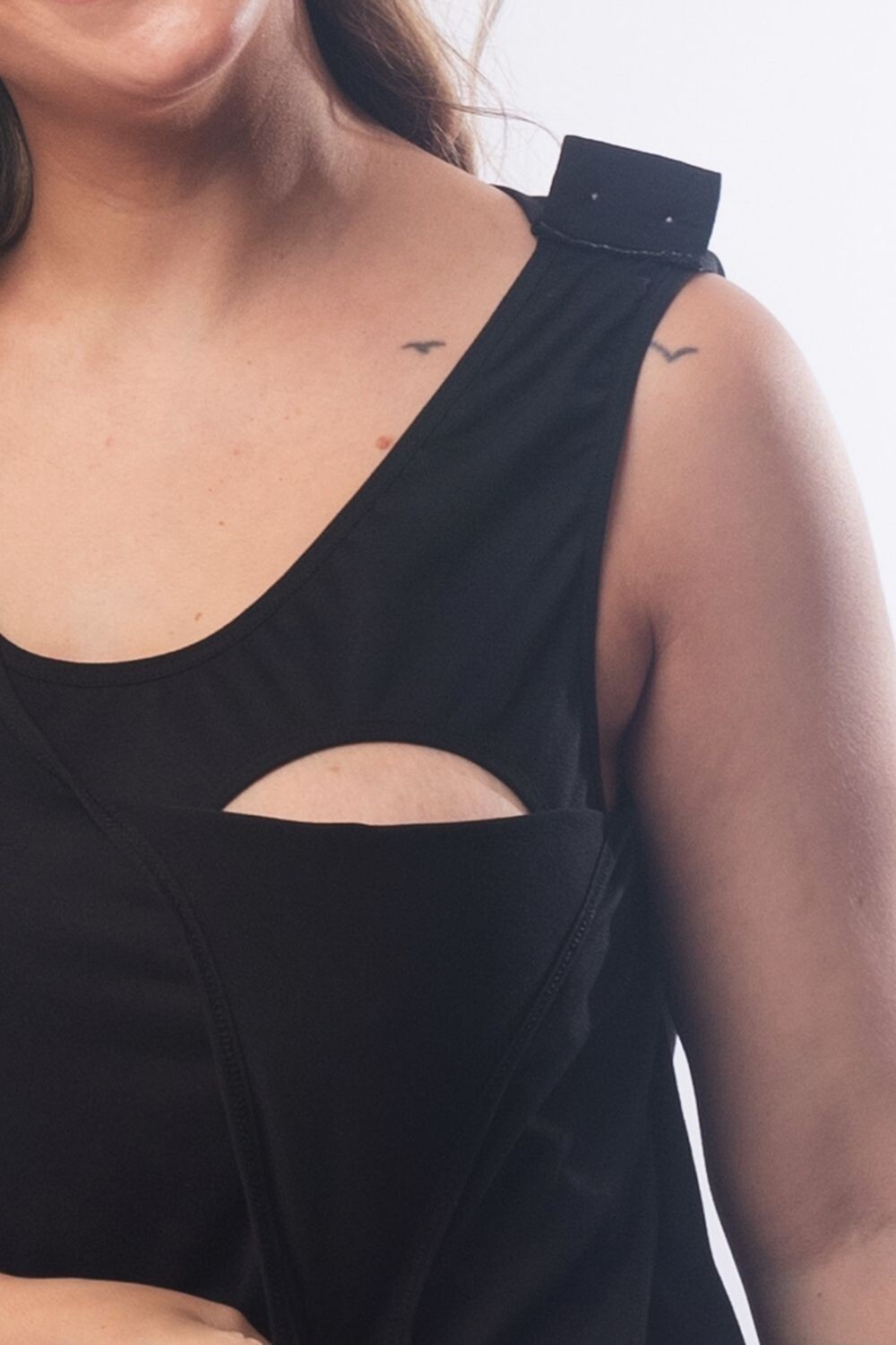 Camisón Maternal Alejandra Negro