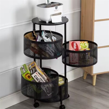 Organizador frutero 4 compartimentos Negro