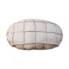 Almohadón Cuero - 56x35cm - oval chico Blanco
