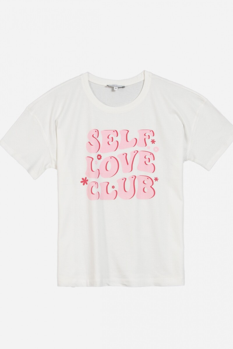 Remera con estampa LOVE BLANCO