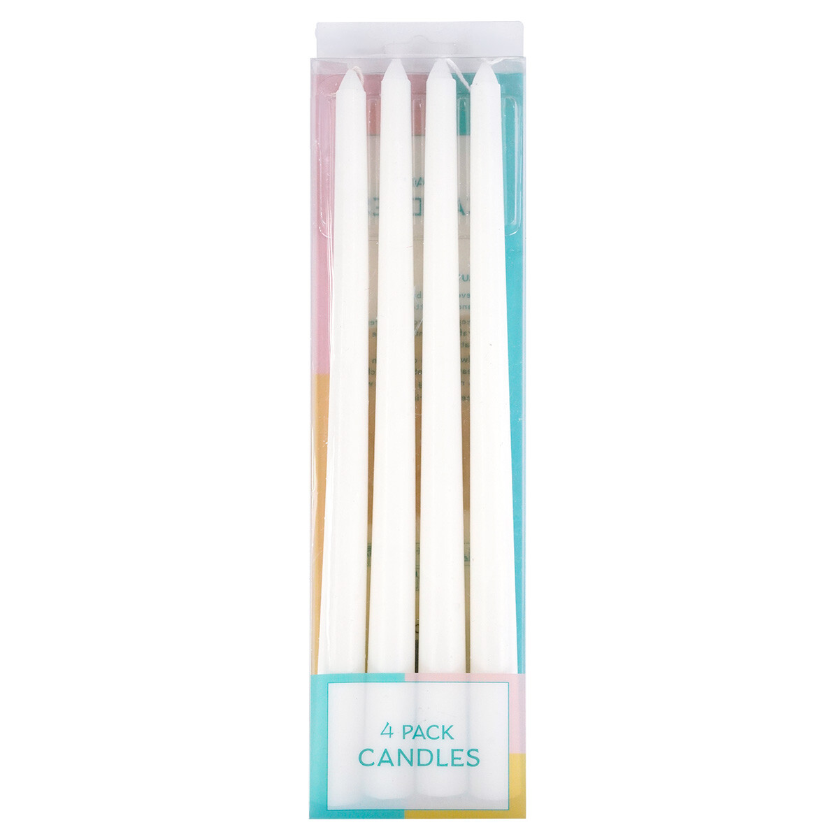 Set de 4 velas blancas 