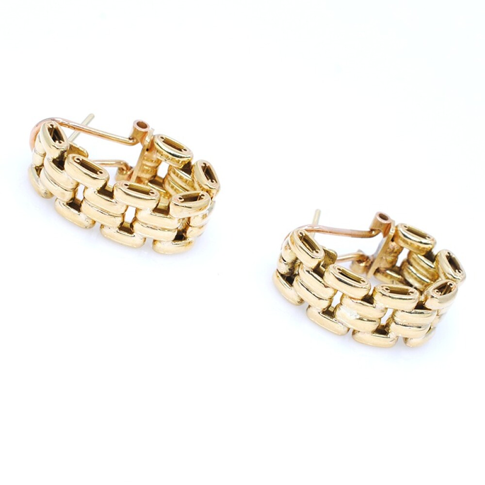 Caravanas en oro 18k estilo panther 4 hilos con clips Caravanas en oro 18k estilo panther 4 hilos con clips