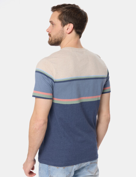 REMERA RAYADA Azul