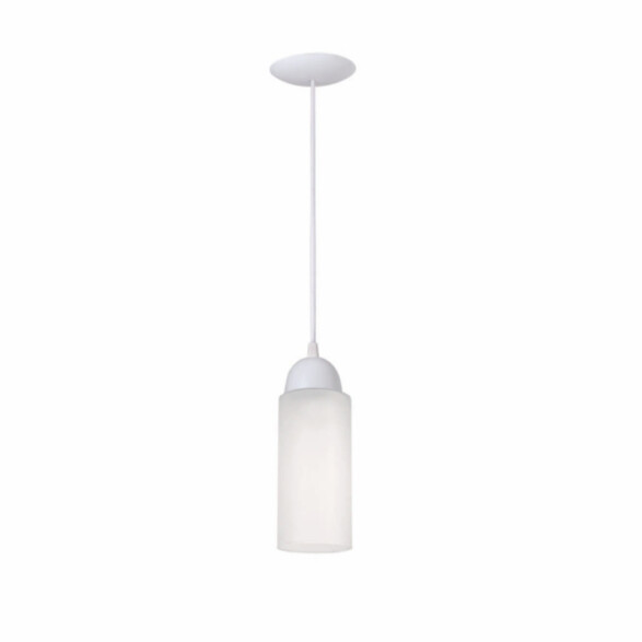 Lámpara colgante acero blanco y vidrio Ø12cm AIRES JU0304