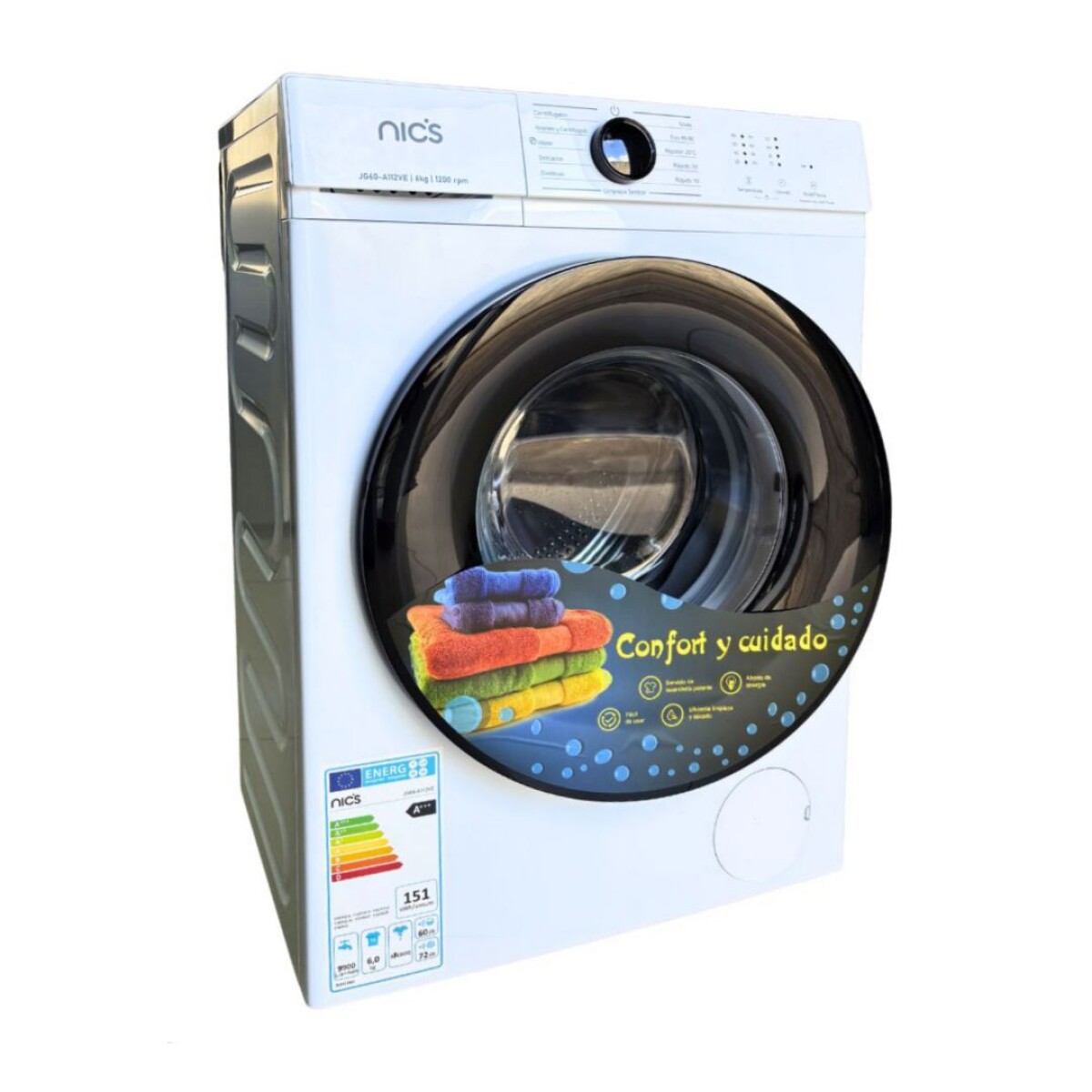 Lavarropas Nic’s JG100-A112VE c/frontal 10kg 