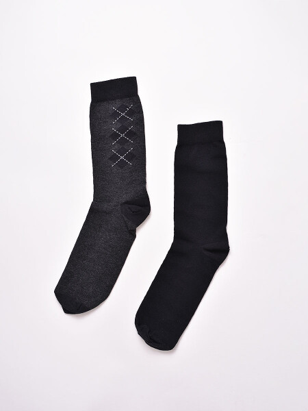 MEDIA HOMBRE PACK X 2 NEGRO