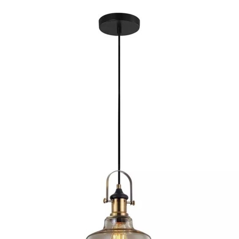 COLGANTE AMBAR 1L E27 VIDRIO Y COBRE COLGANTE AMBAR 1L E27 VIDRIO Y COBRE