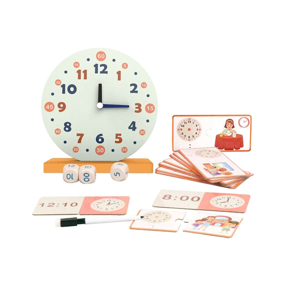 Juego De Madera Para Aprender - Leer La Hora 