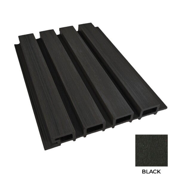 REVESTIMIENTO EXTERIOR WPC BLACK 2900x219x26mm Revestimiento Exterior Wpc Black 2900x219x26mm