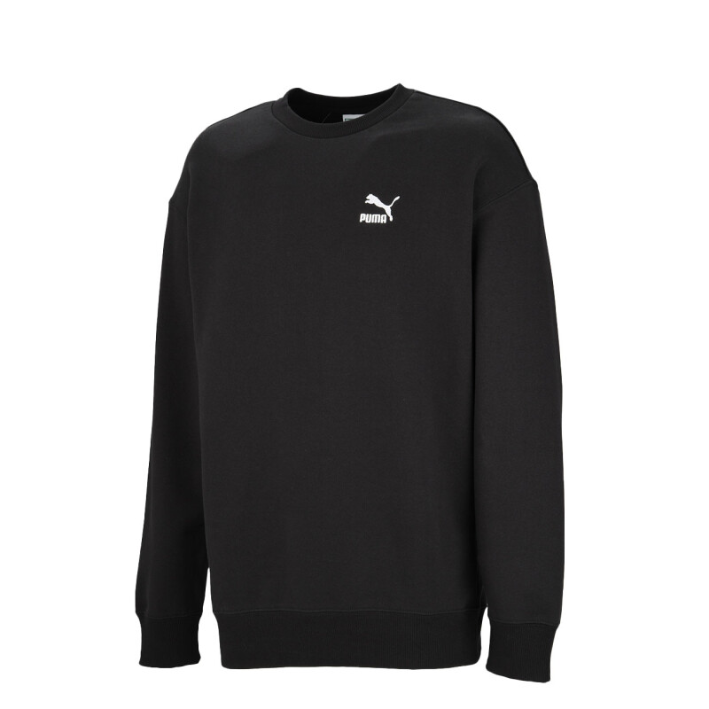 Buzo de Hombre Puma Logo Crew FL Negro