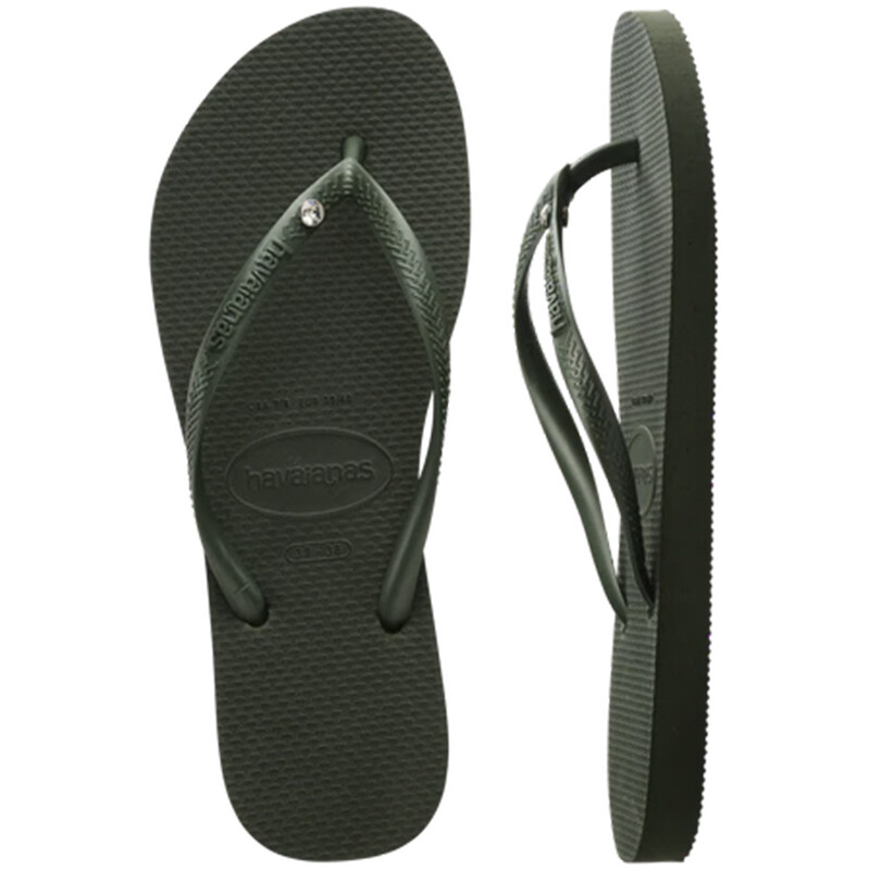 Ojotas Havaianas Slim Crystal Swarovski II Verde