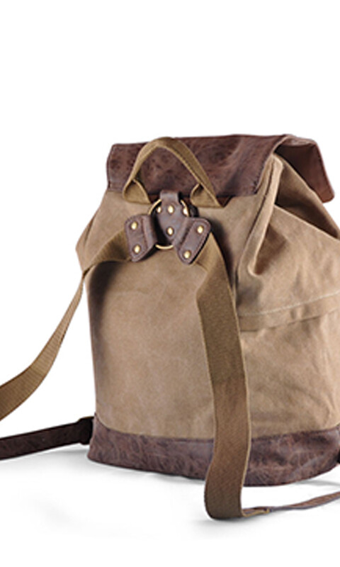 MOCHILA BOHO TABACO Y KAKI