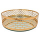 Bandeja Metalica Dorada de 20CM C/ Espejo Bandeja Metalica Dorada de 20CM C/ Espejo