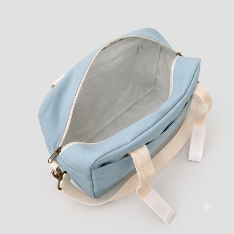 Bolso Midi Celeste Denim