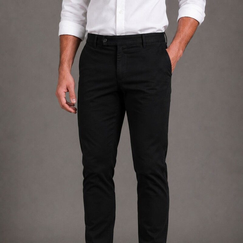 Pantalón de gabardina Negro