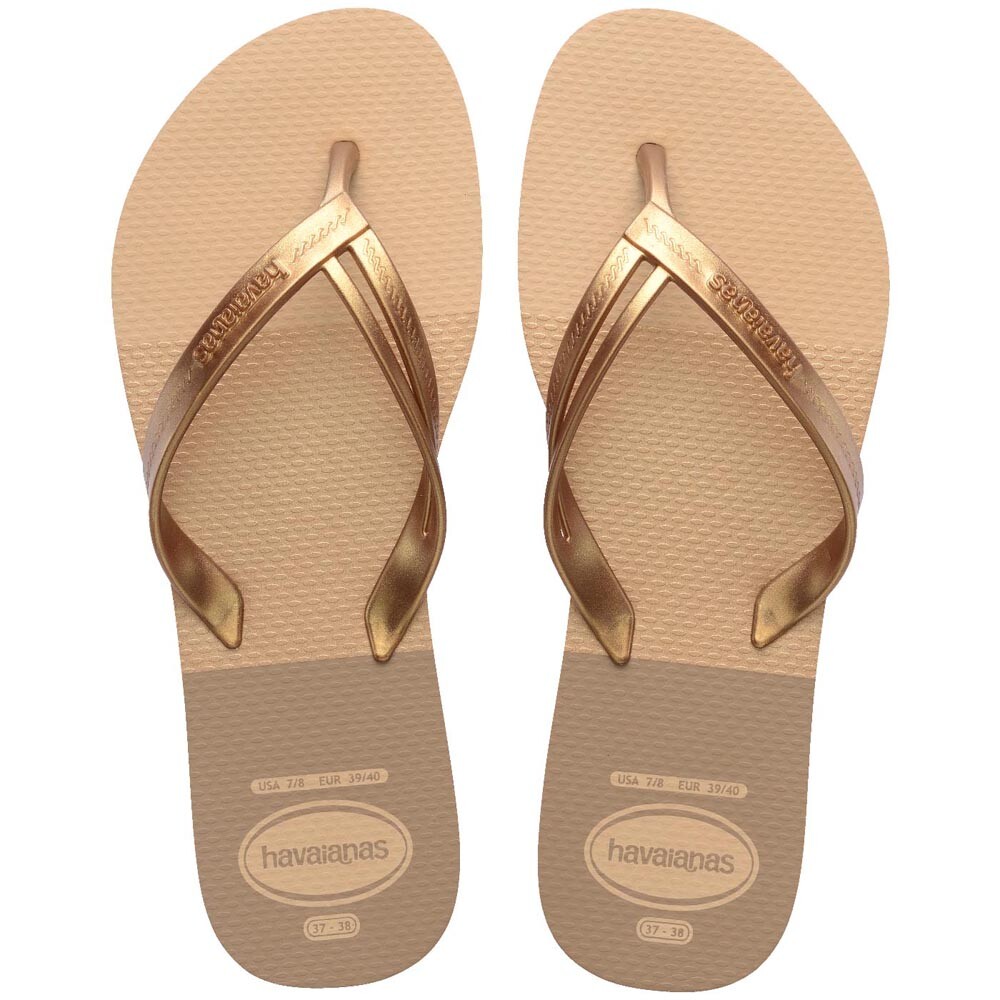 Sandalias Havaianas Elegance Print Grafito Dorado