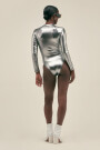 LONG SLEEVE ONE PIECE Silver