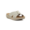 Wonder Sandalias Dama Confort Tira Cruzada C/ Aplique Gris