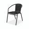 SILLA SIMIL RATTAN SC-037 Silla De Jardín Simil Rattan RUSTICO SC-037 Estructura De Acero - Negro