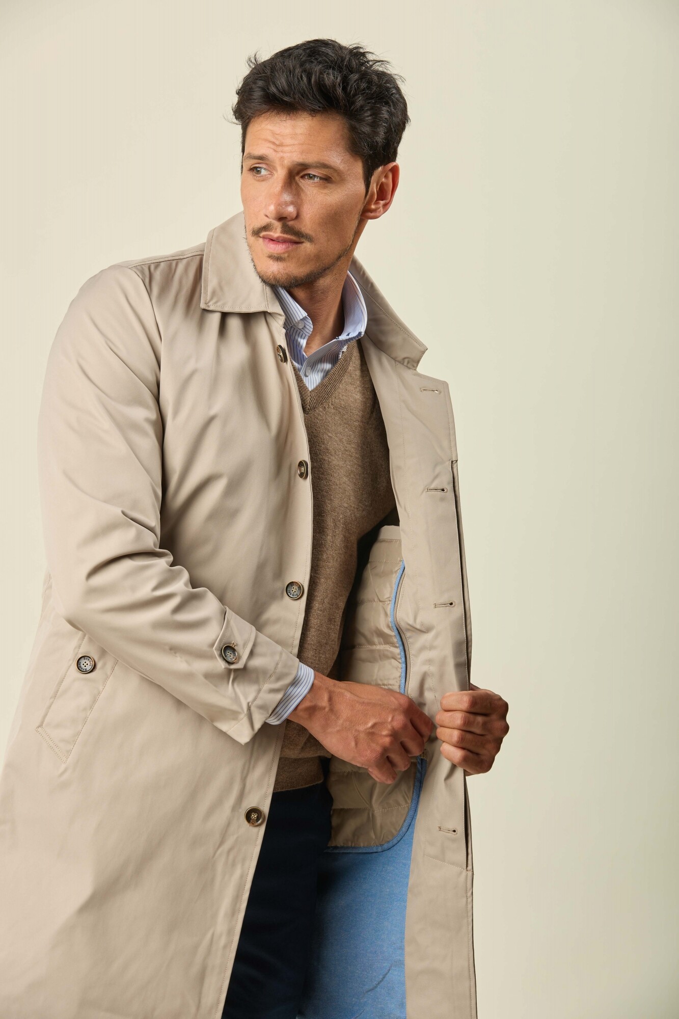 Gabardina Forro Desmontable - Beige — Brumel