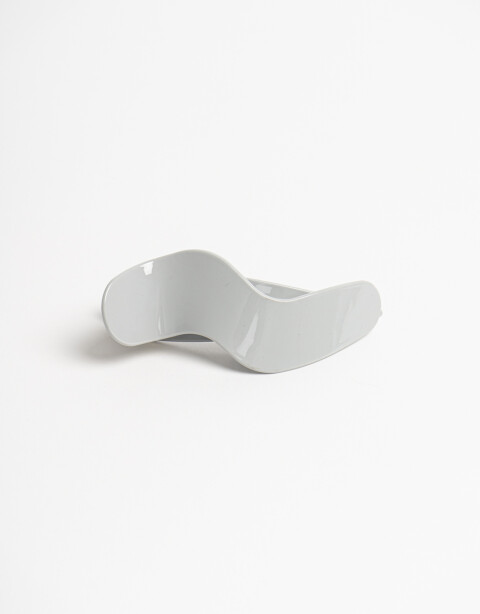 Broche Acrilico Broche Formato Wavy Moda De Actilico. - Gris Claro