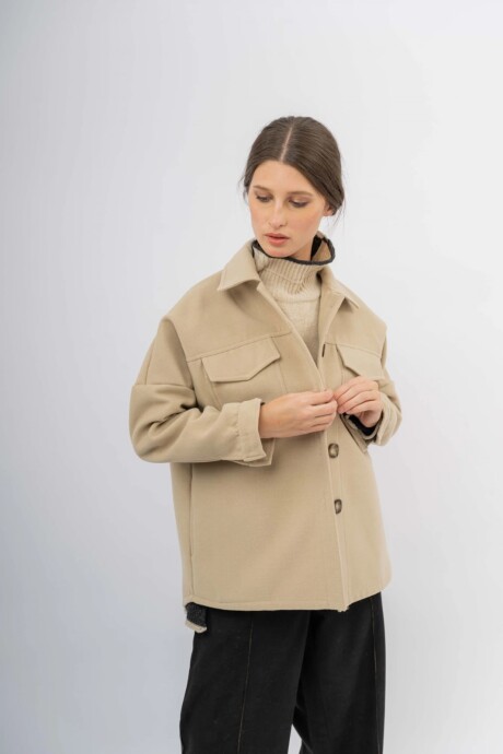 Sobrecamisa Cher paño Beige