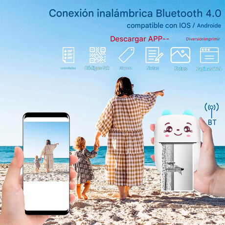 Mini Impresora Térmica Portátil USB + 13 Rollos Fotos Mini Impresora Térmica Portátil USB + 13 Rollos Fotos