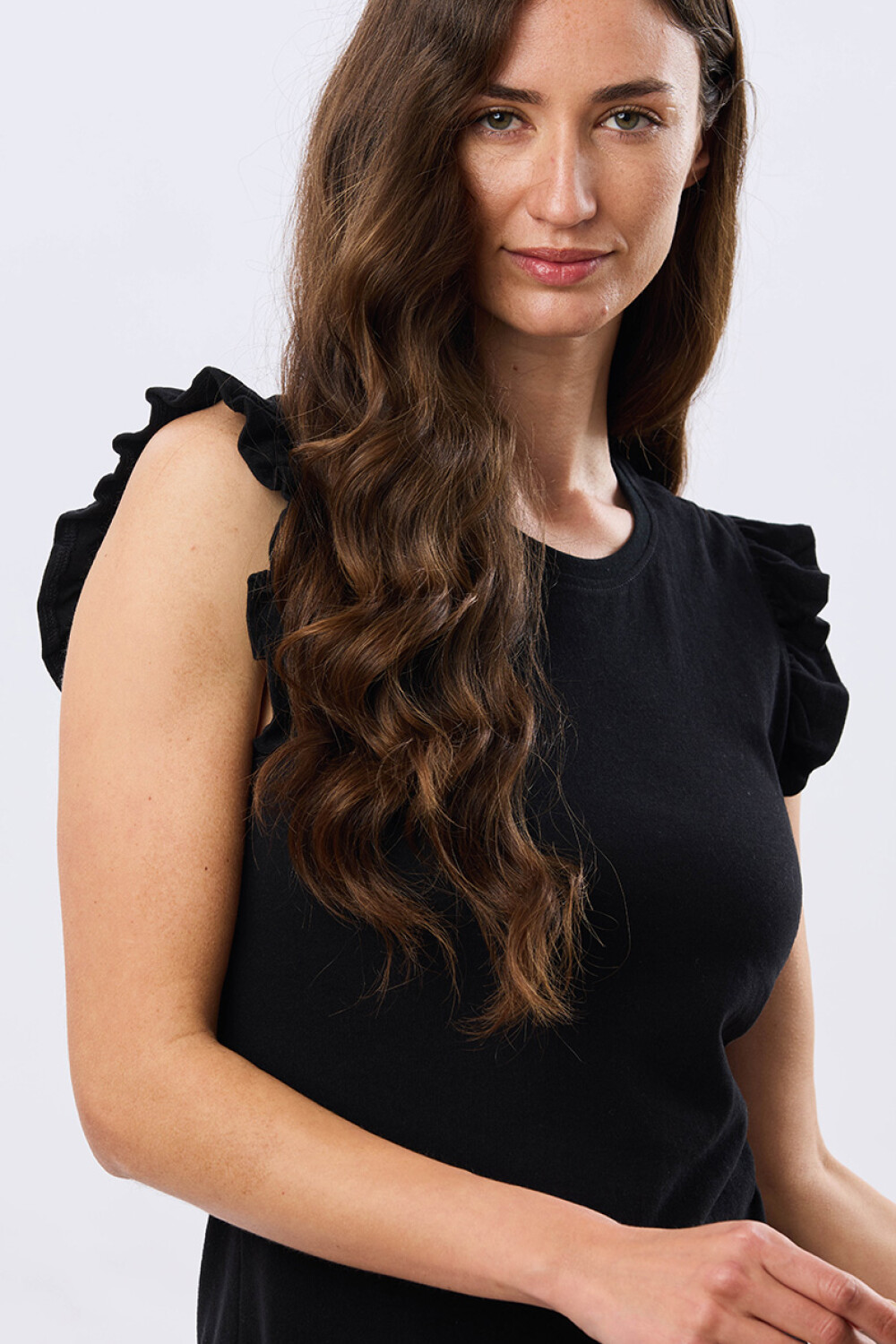REMERA LISA DE ALGODÓN Negro
