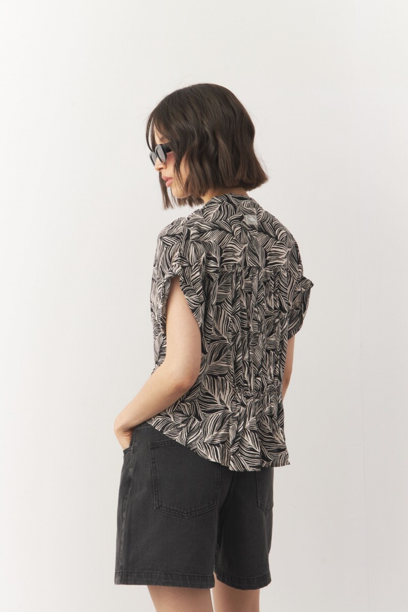 BLUSA GALLINAL Negro/Crudo