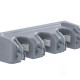Soporte para escobas con 3 ganchos GRIS