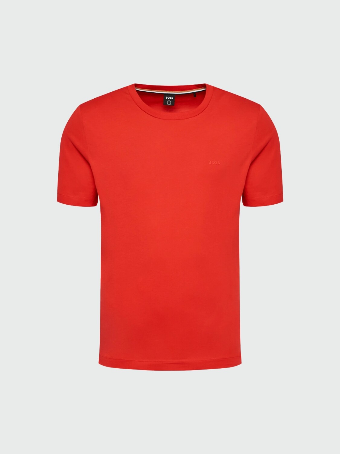 BOSS - Remera de Punto con Logo Rojo