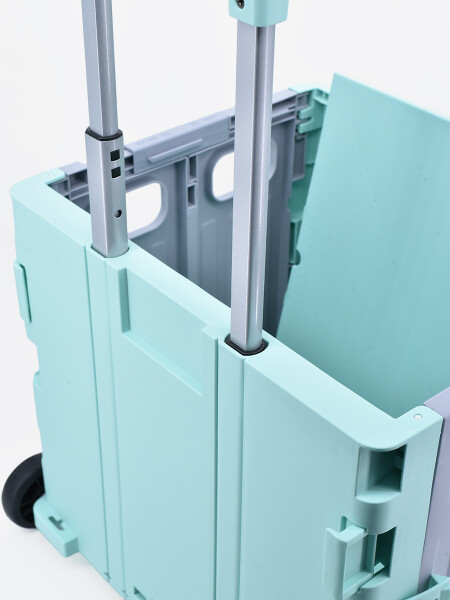 MALETA PLEGABLE PLASTICO VERDE AQUA