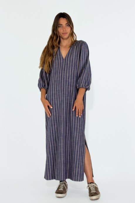 VESTIDO CALIZA Azul