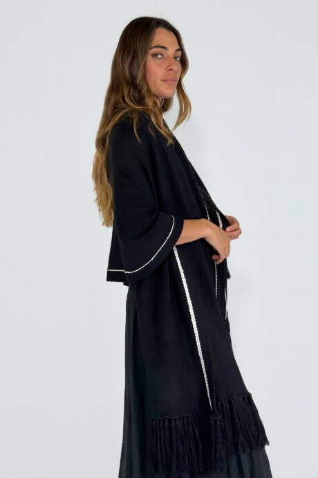 PASHMINA ZUMA Negro Y Plateado