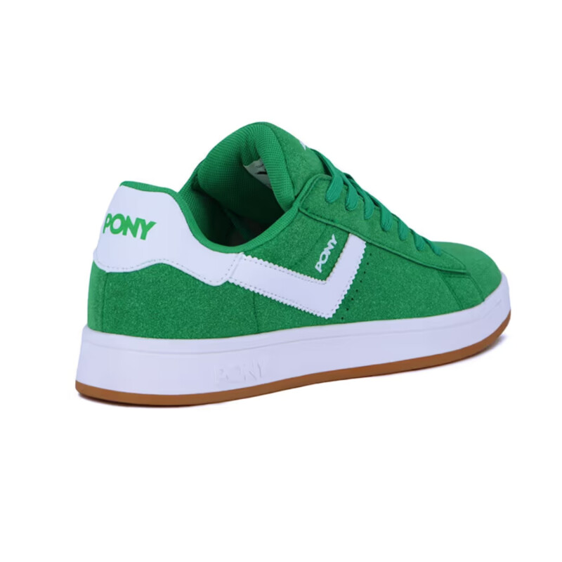 Championes Pony Lifestyle Square Gamuza Hombre Verde-Blanco