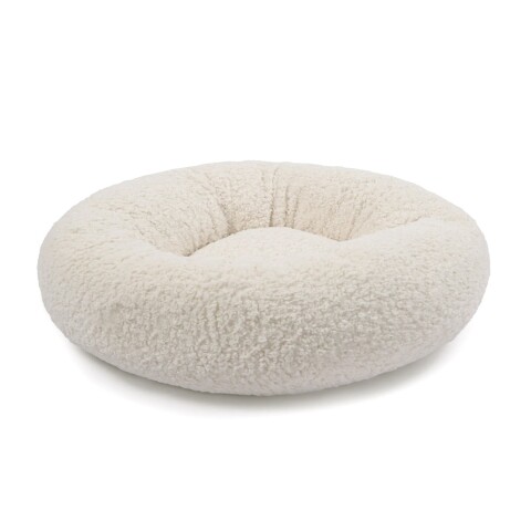 Cama Colchon Perro Gato Grande Redondo Puff Comodo 60 Cm Variante Color Blanco