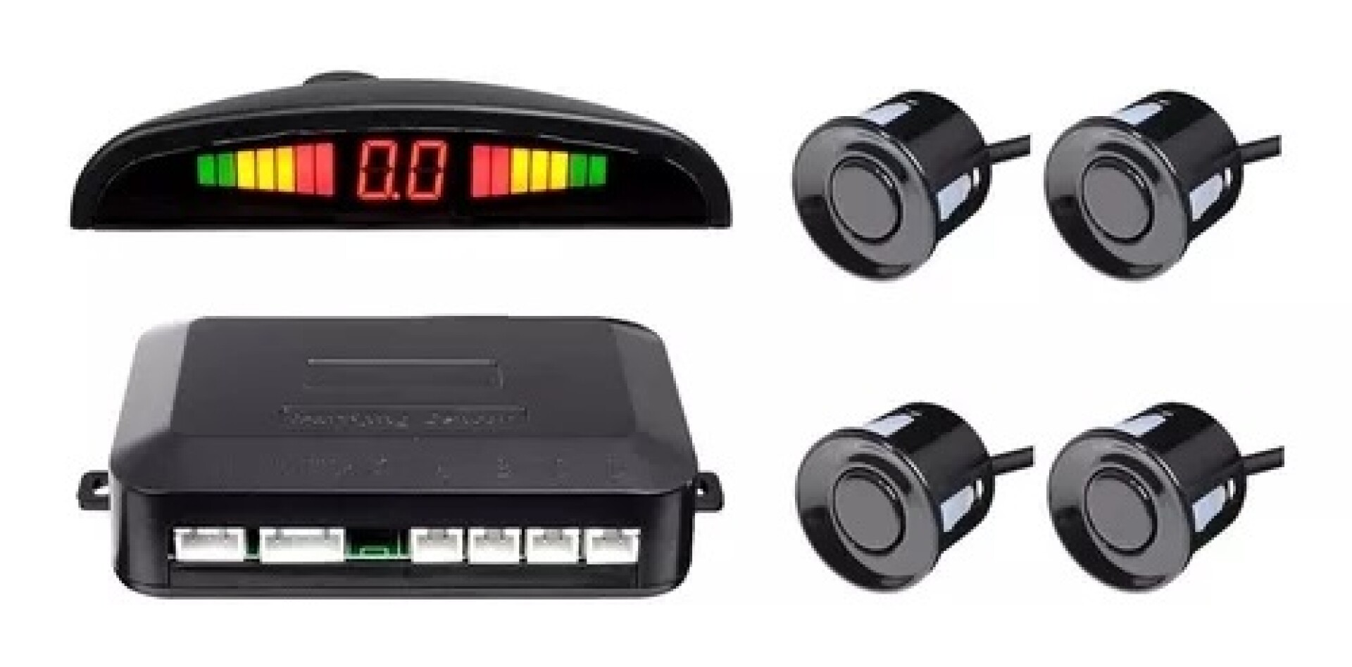 KIT ESTACIONAMIENTO 4 SENSORES CON DISPLAY (GRIS) 