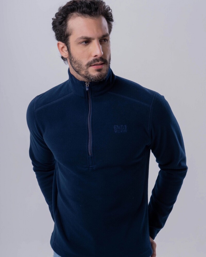 Sueter Azul Marino Fleece U