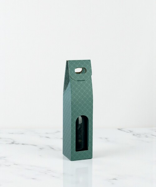 Caja c/ventana 1 botella 9x9x38,5 - 36751 - MATELASSE EUCALIPTO Caja c/ventana 1 botella 9x9x38,5 - 36751 - MATELASSE EUCALIPTO