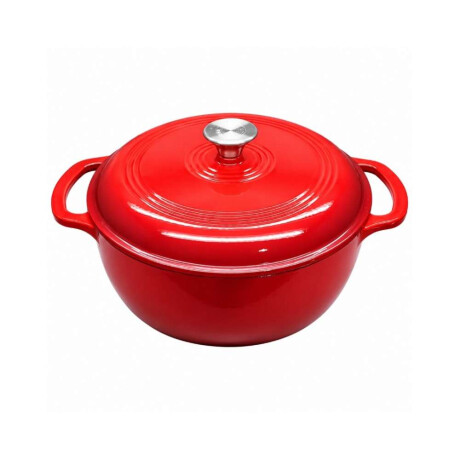 Olla De Hierro Fundido Fire King 28 Cm Roja