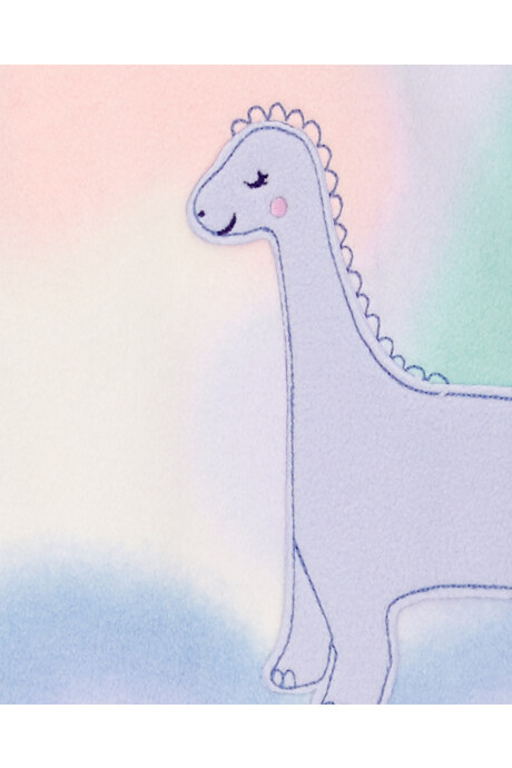 Pijama una pieza de micropolar, con pie, estampa dino Sin color